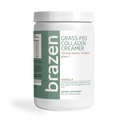 Brazen grass-fed collagen creamer container on a white background